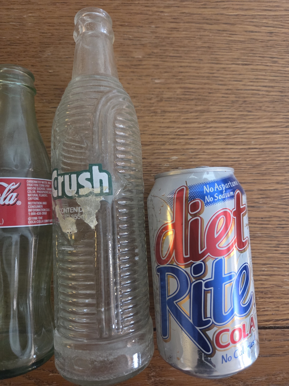 Crush Vintage Clear Glass Soda Bottle - Clear
